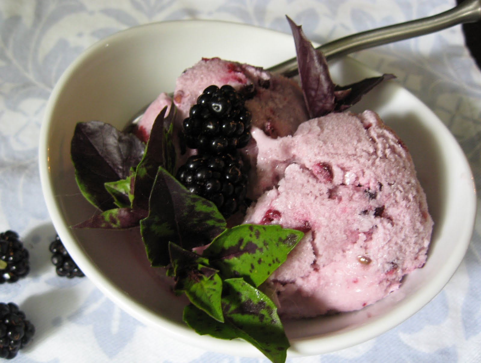 Food, Literature, Philosophy Purple Basil and Blackberry Ice Cream