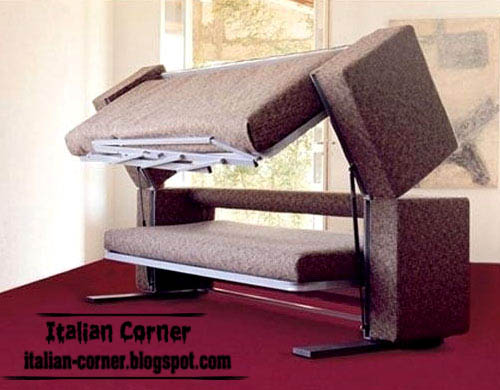 Modern Italian Sofa Bed Design Brown