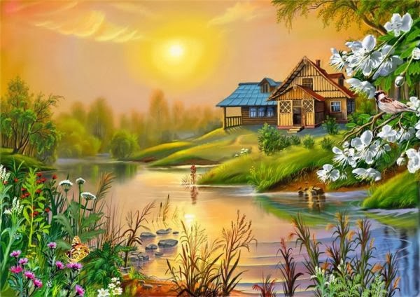 Landscape Painting Wallpaper - beauty walpaper