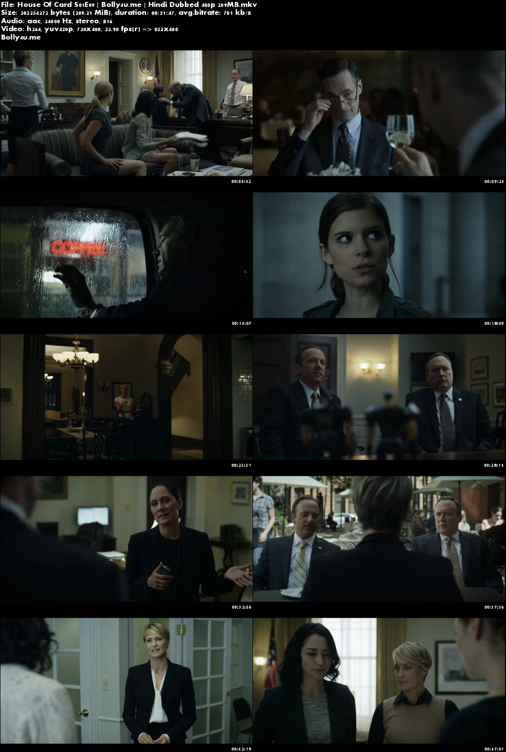 House Of Cards S01E09 Hindi Dubbed 480p 280MB Download