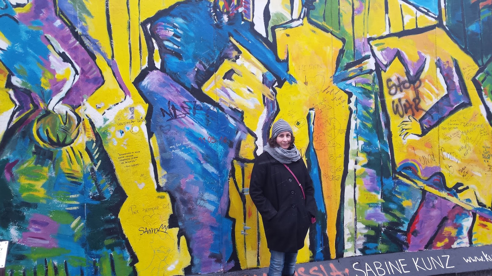 East Side Gallery, muro de Berlin, graffiti, Sabine Kunst