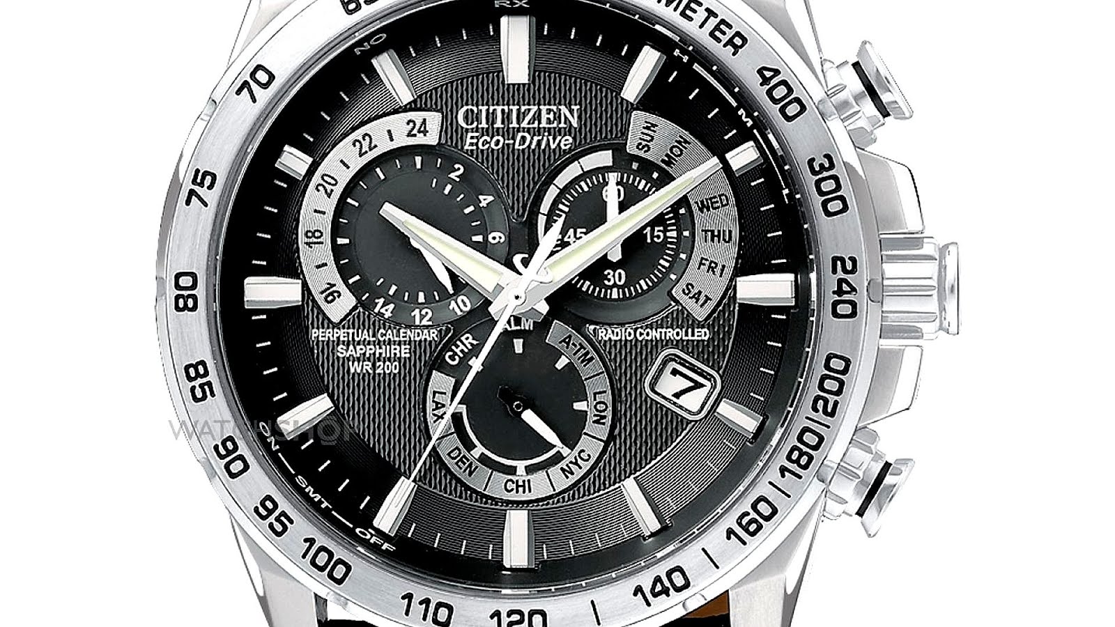 Citizen Eco Drive Radio Controlled Perpetual Calendar Manual Radio