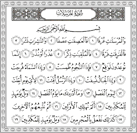 Hamparan Kasturi Surah Al Mursalat