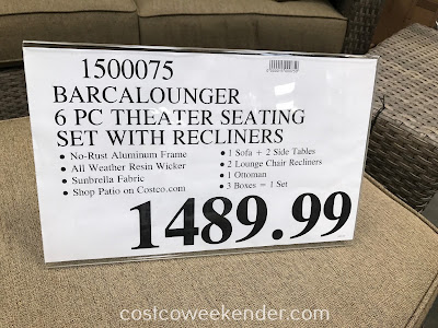Deal for the Barcalounger 6-Piece Woven Theater Seating Set at Costco