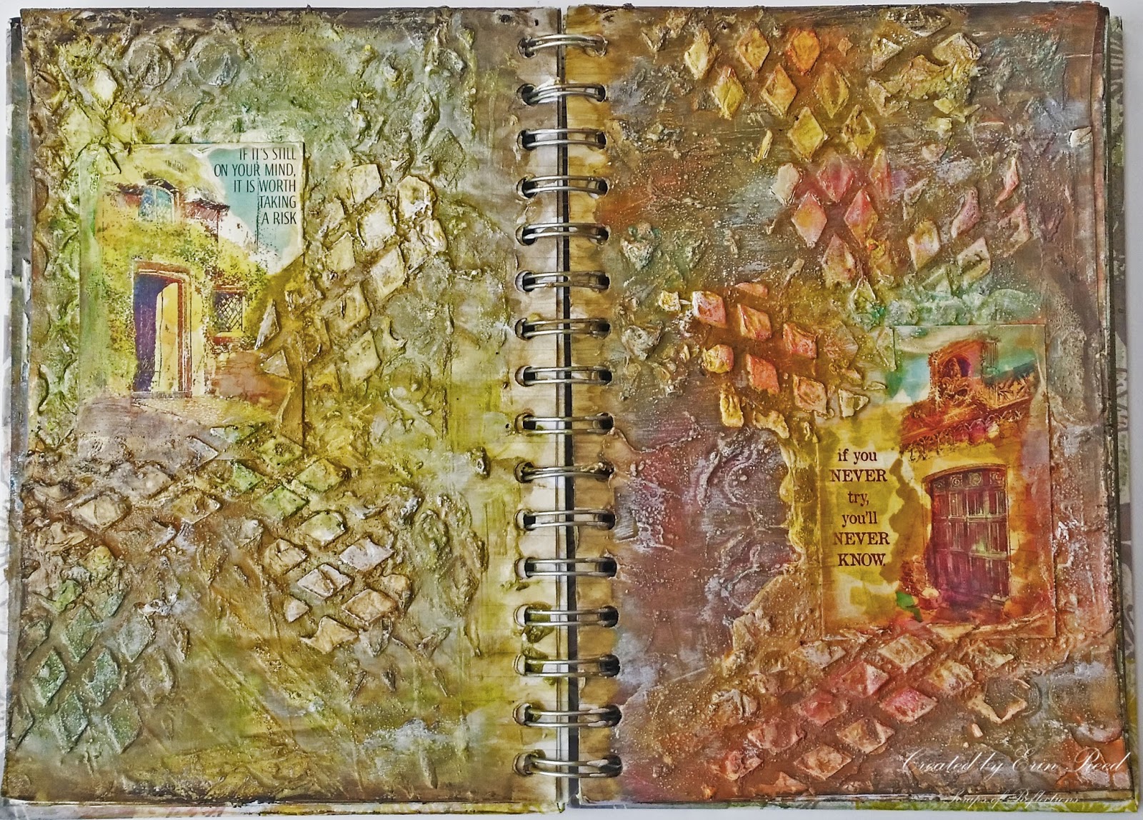 Erin Reed Makes "Doors" Art Journal Pages **Xyron & FaberCastell