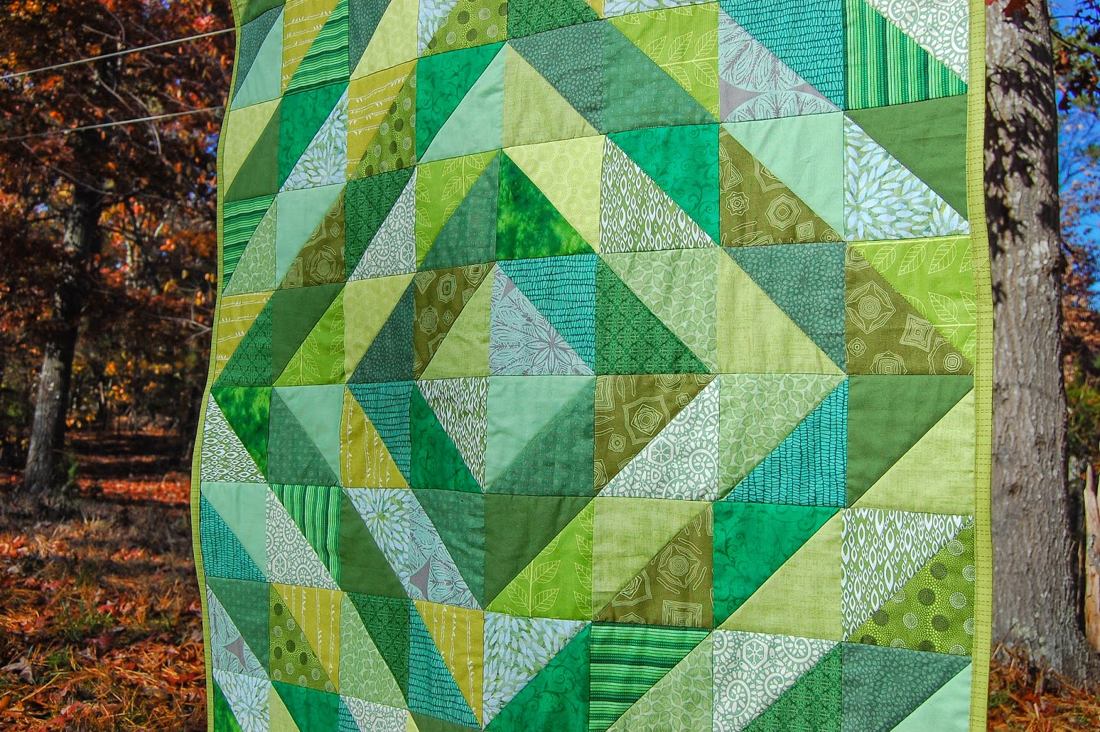 Measuring Success Finished Green Value Quilt