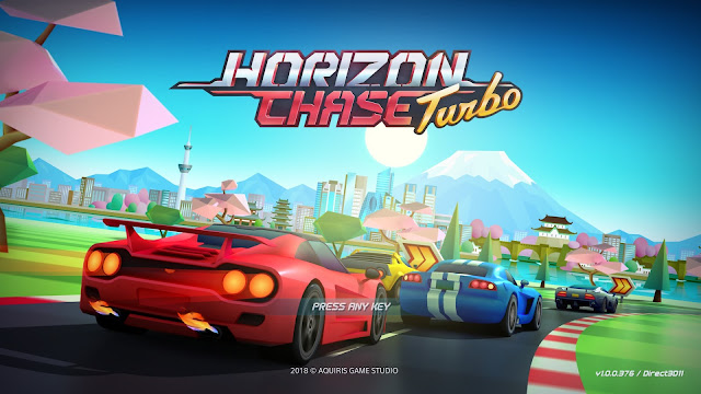 With Barry Leitch scoring the soundtrack. AWWW YEAH. Screenshot from Horizon Chase Turbo