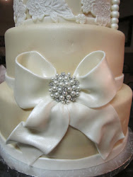 lace cake beige elegant bow accents vinson monica pm posted