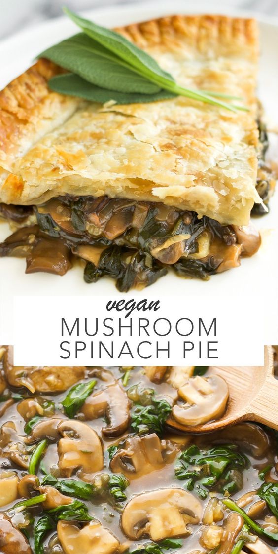 Vegan Mushroom Spinach Pie Easy Food