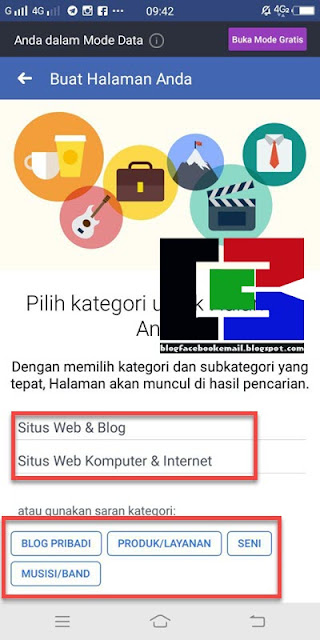 bagaimana cara mengisi kategori fanspage facebook lewat smartphone