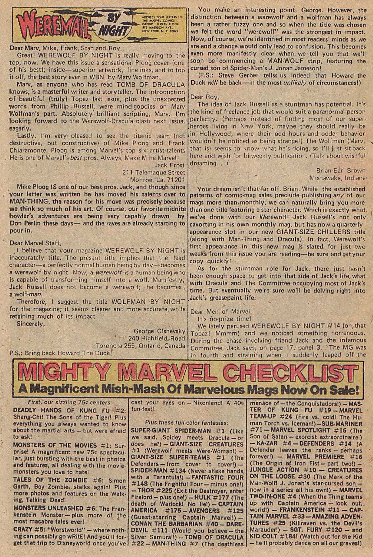 Read online Werewolf by Night (1972) comic -  Issue #19 - 12