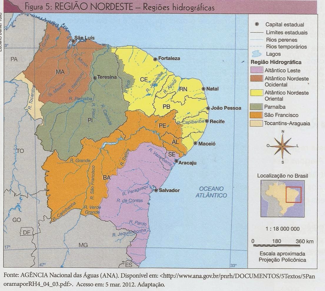 Mapas do Nordeste Brasileiro Mapas do Nordeste Brasileiro