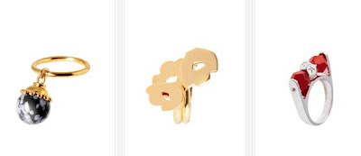Anillos chapados en oro y de plata de Kenzo Anillos chapados en oro y de plata de Kenzo
