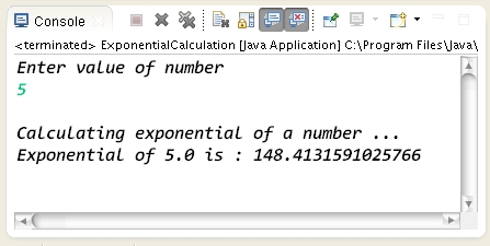 How to calculate Exponential of a number through a Java program ...