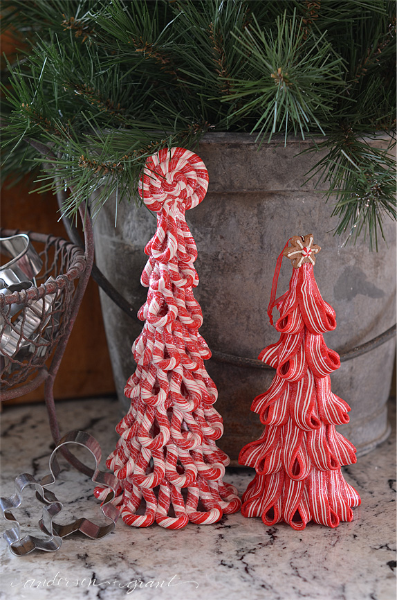 Peppermint candy Christmas trees | www.andersonandgrant.com