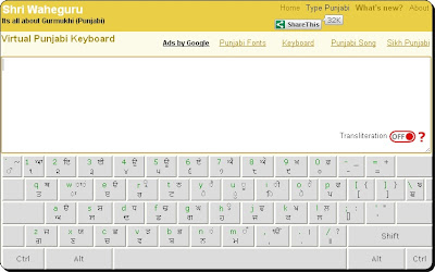 Virtual Punjabi Keyboard