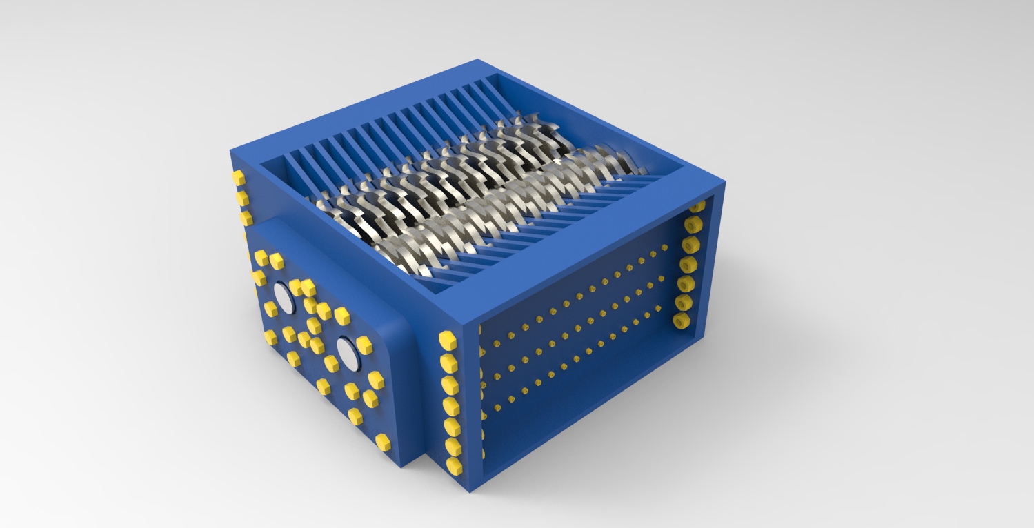 Dual shaft Shear Shredder Download free 3D cad models 100102