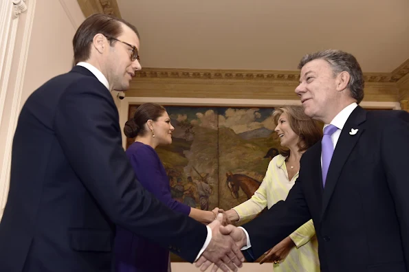 Crown Princess Victoria and Prince Daniel meets with Colombian President Juan Manuel Santos Calderon