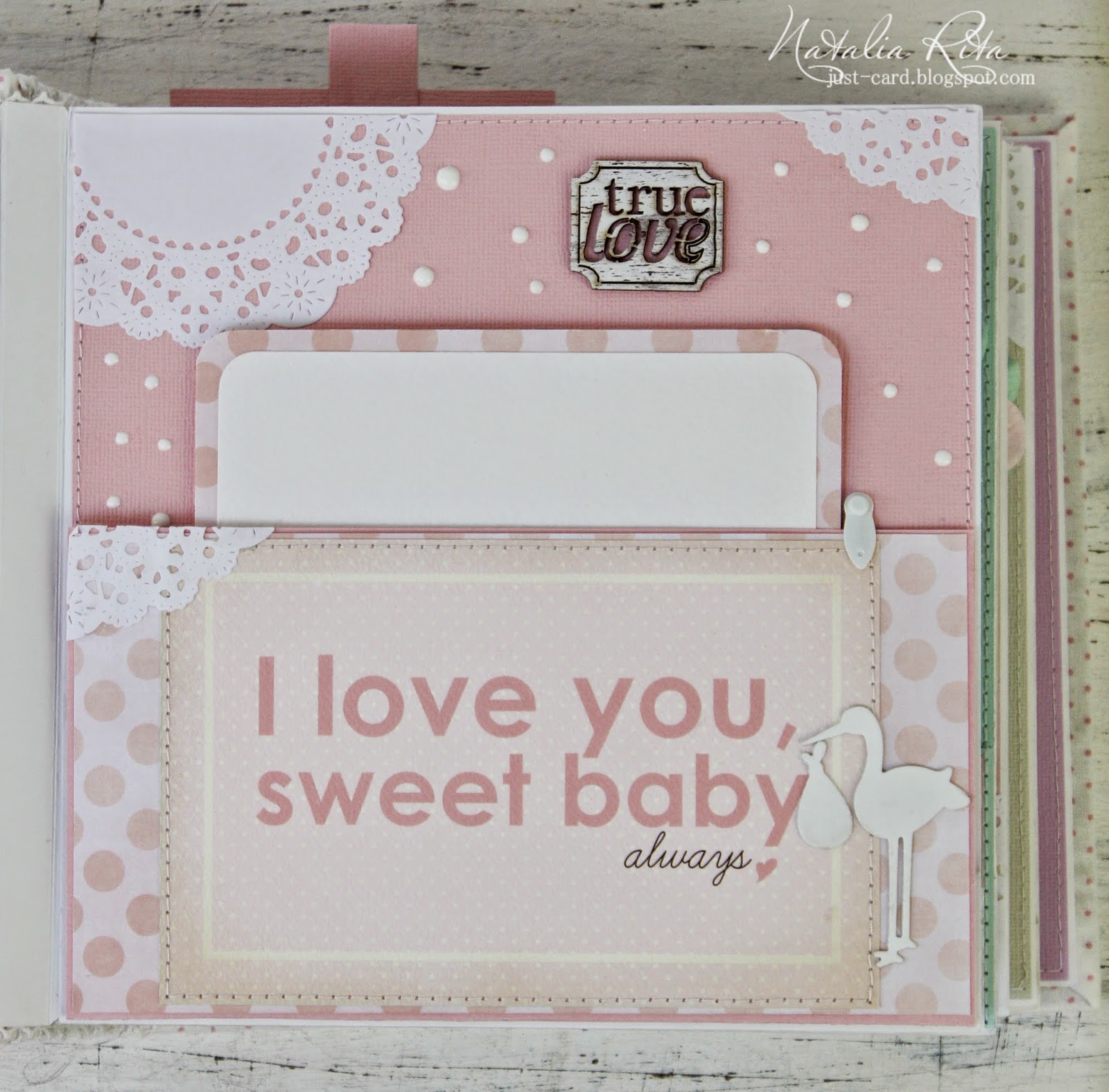 Карточка just for you. Scrapbook my Sweet Baby.