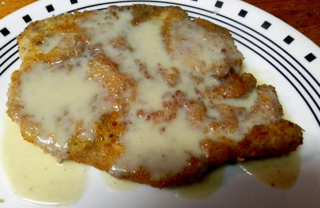 The Left Chapter Diner Style Breaded Pork Chops in Gravy
