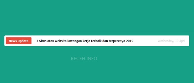 Cara Memasang Widget NewsTicker di Blogger Cara Memasang Widget NewsTicker di Blogger