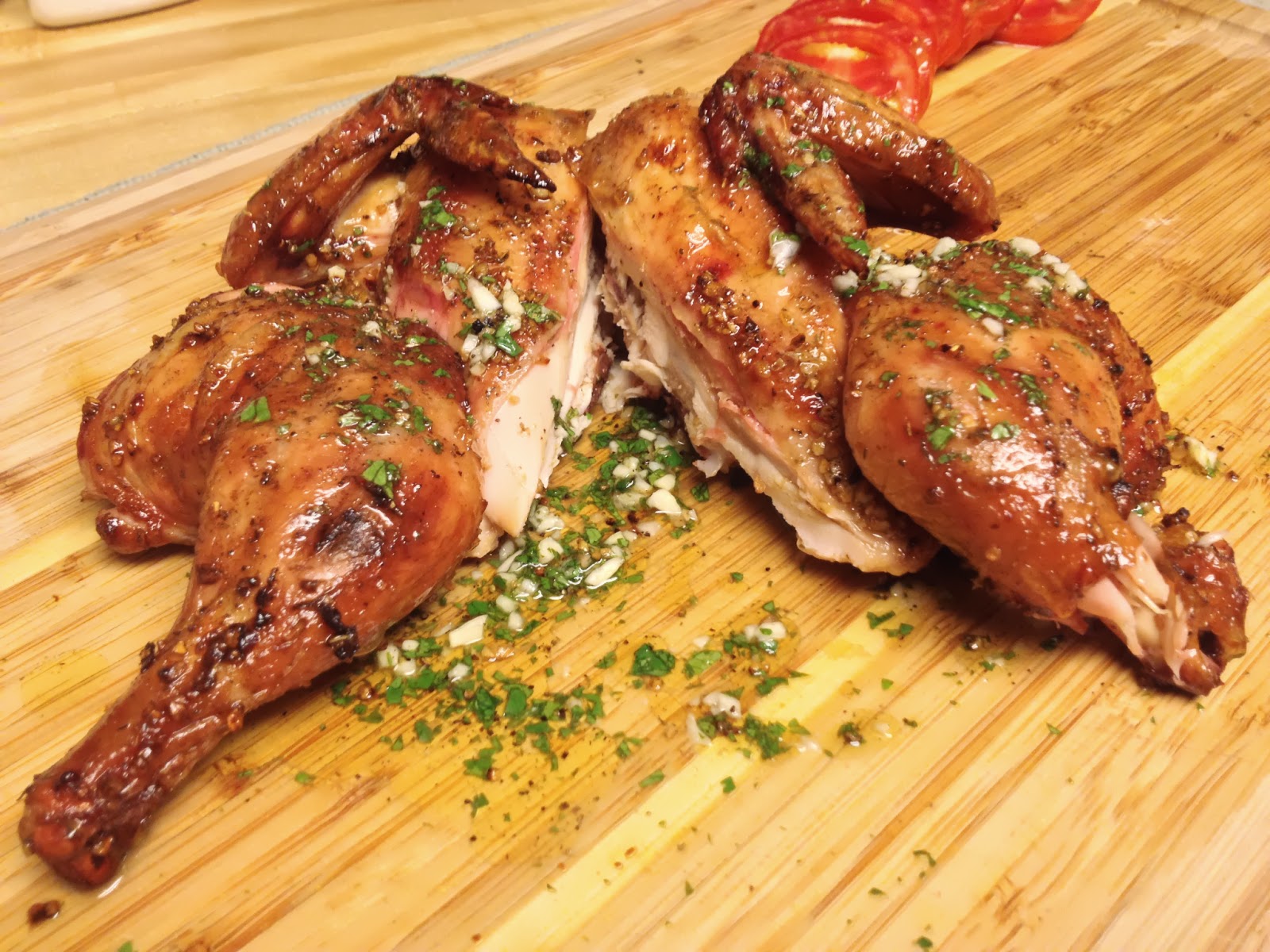 Light A Fire BBQ Cornish Game Hens with "Board Sauce"