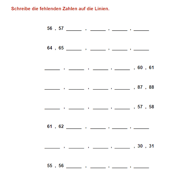 Ordne Die Zahlen Der Größe Nach Ordne die Zahlen - Tipss und Vorlagen