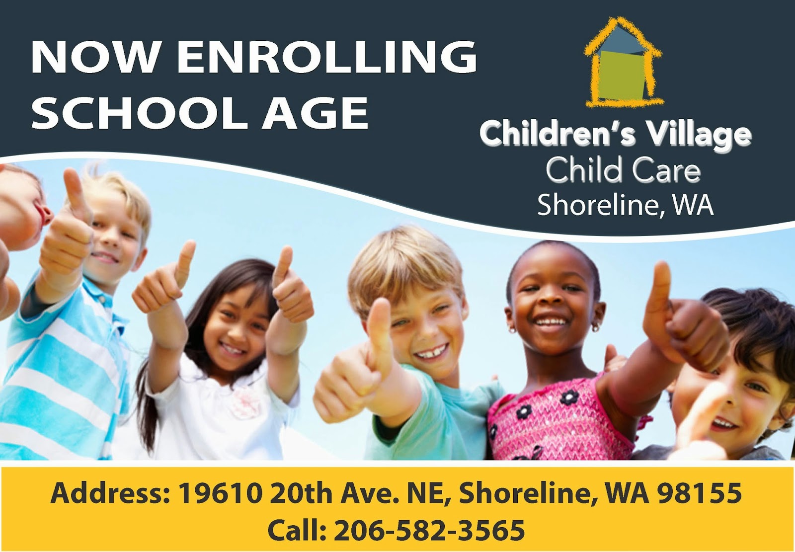 Shoreline Area News Openings at Children's Village Child Care in Shoreline