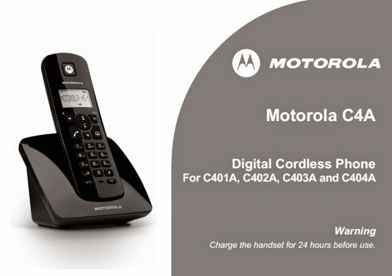 Motorola C401P cordless phone user Manual