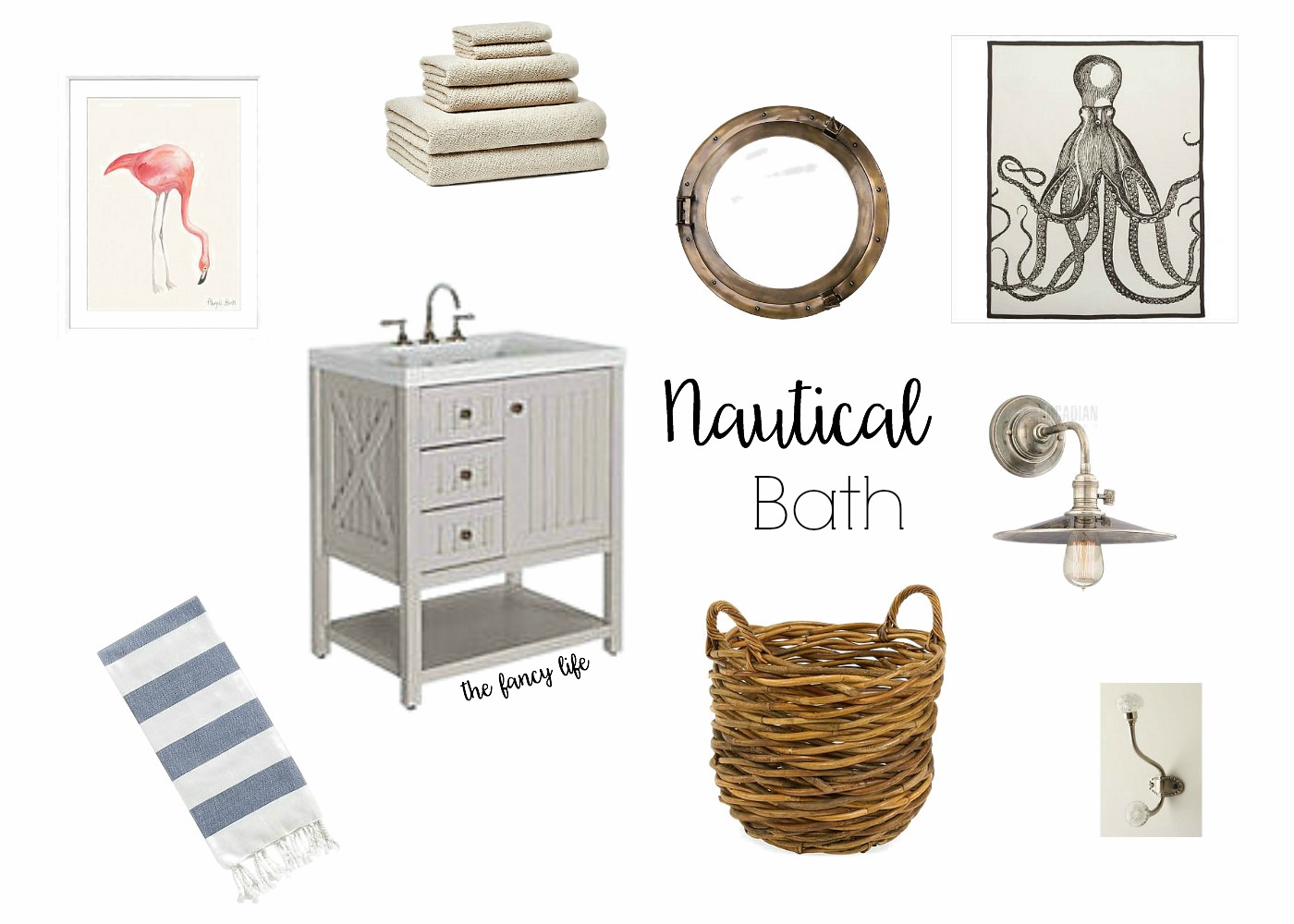 the fancy life Nautical Bath Inspiration