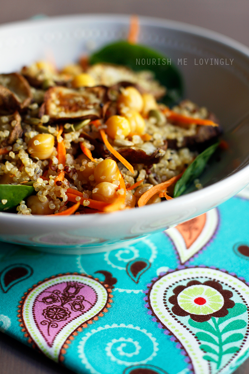 Nourish me lovingly Roasted Jerusalem artichoke salad (GF, V+)