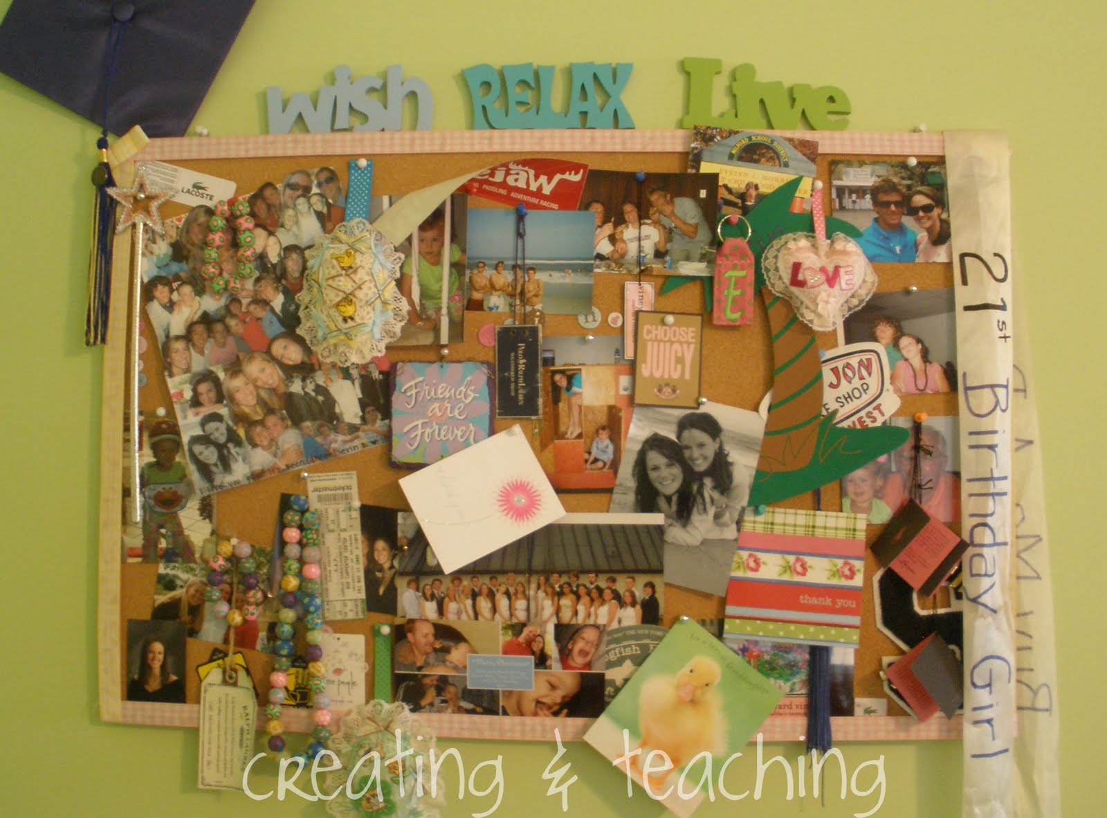 Home Bulletin Board Makeover creating & teaching