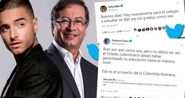 El trino de 2011 que Petro le respondió a Maluma