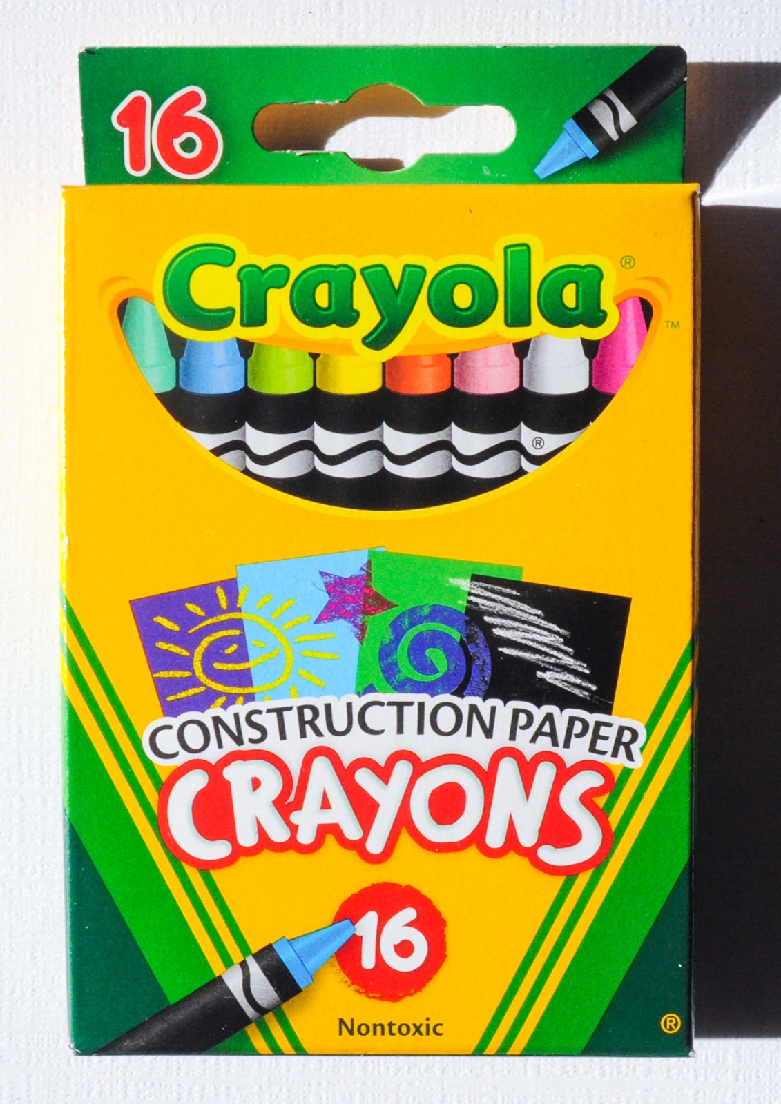 16 Count Crayola Construction Paper Crayons What's Inside the Box