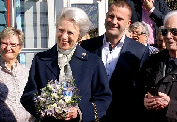 Princess Benedikte of Denmark attended the de-naming and baptism ceremony of the new rowing-boats held at the Svendborg Roklub