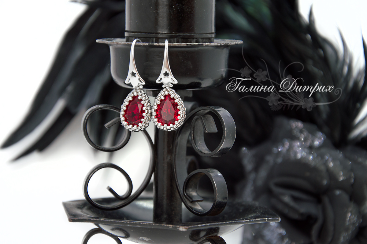 Серьги с кристаллами Сваровски — BurdaStyle.ru