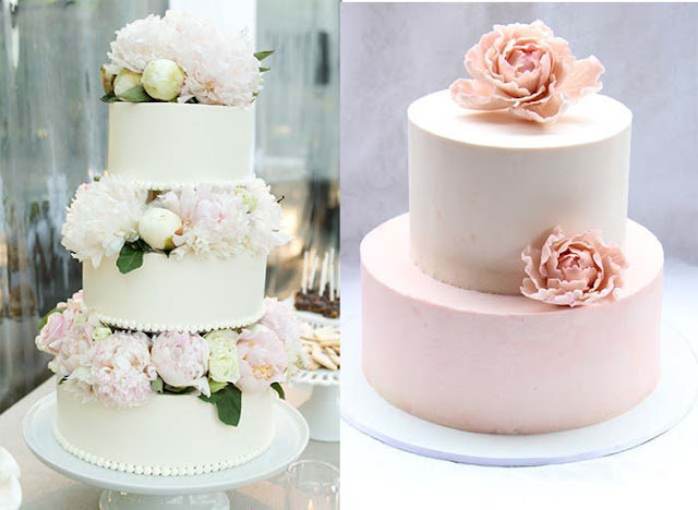 beautiful peony wedding cakes