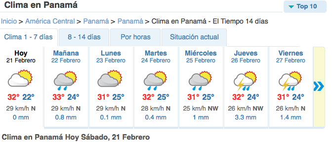 Panamá a los 40 El clima de Panamá