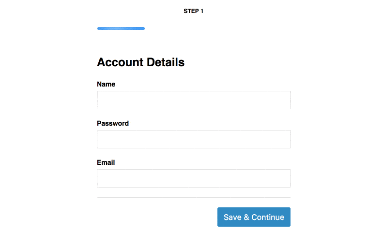 23 Multi step HTML forms 8 React Js multi step form with progress bar