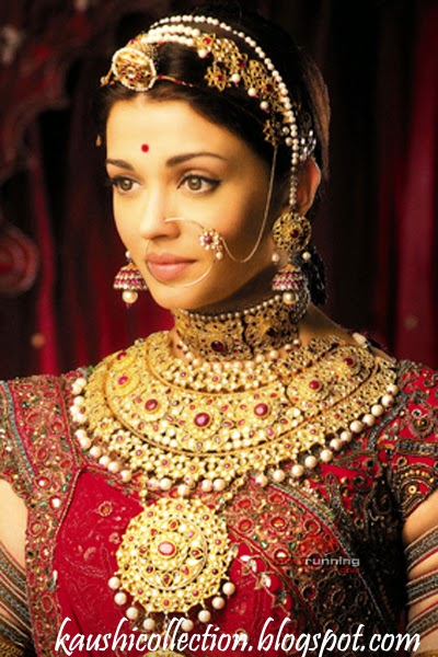 Actress Aishwarya Rai in Red Rajputi Poshak
