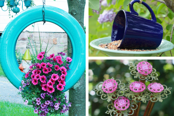20+ Beautiful Garden Crafts to Make with Recycled Materials - Creative