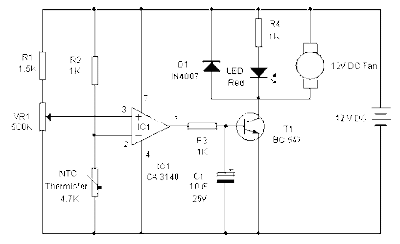 Automatic Fan Controller Project Circuit Diagram