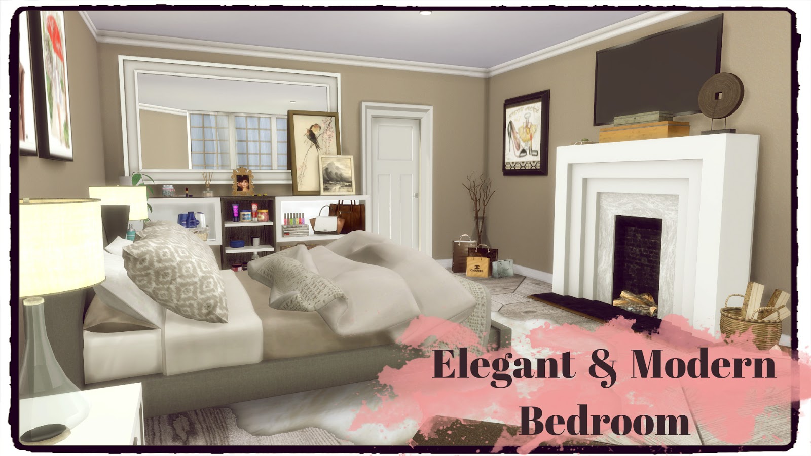 Sims 4 - Elegant & Modern Bedroom - Dinha