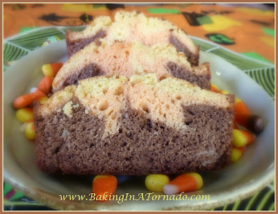 "Candy Corn" Bread | www.BakingInATornado.com | #recipe #Halloween