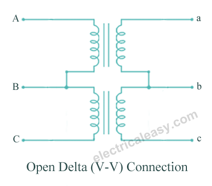 open delta or V-V connection transformer