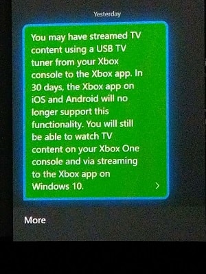 ازالة البث التلفزيوني عبر USB لجهاز Xbox One