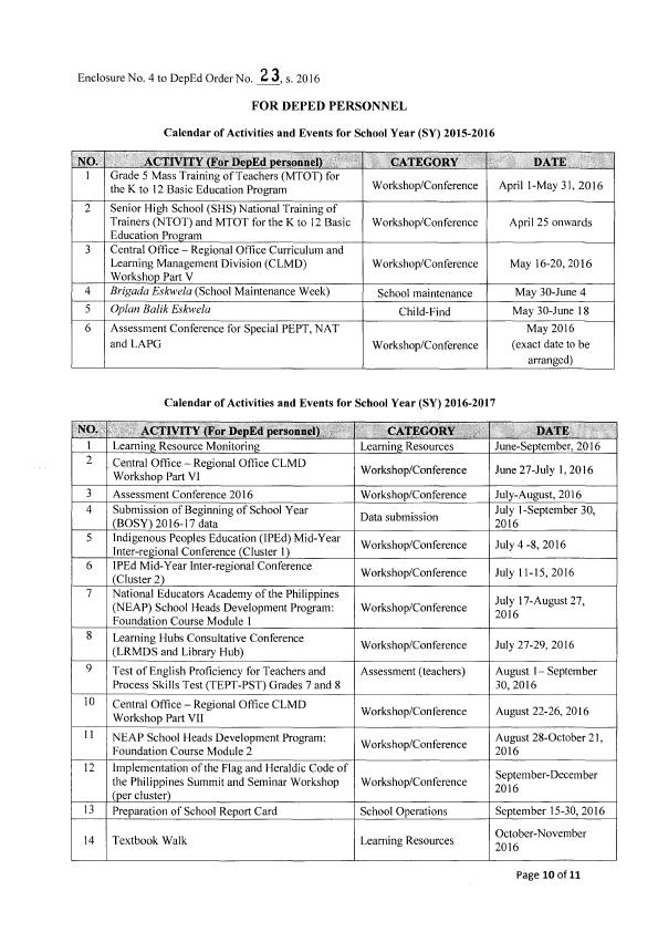 DepEd Memos Orders Results DO 23 S 2016 School Calendar For deped-memos-orders-results-do-23-s-2016-school-calendar-for