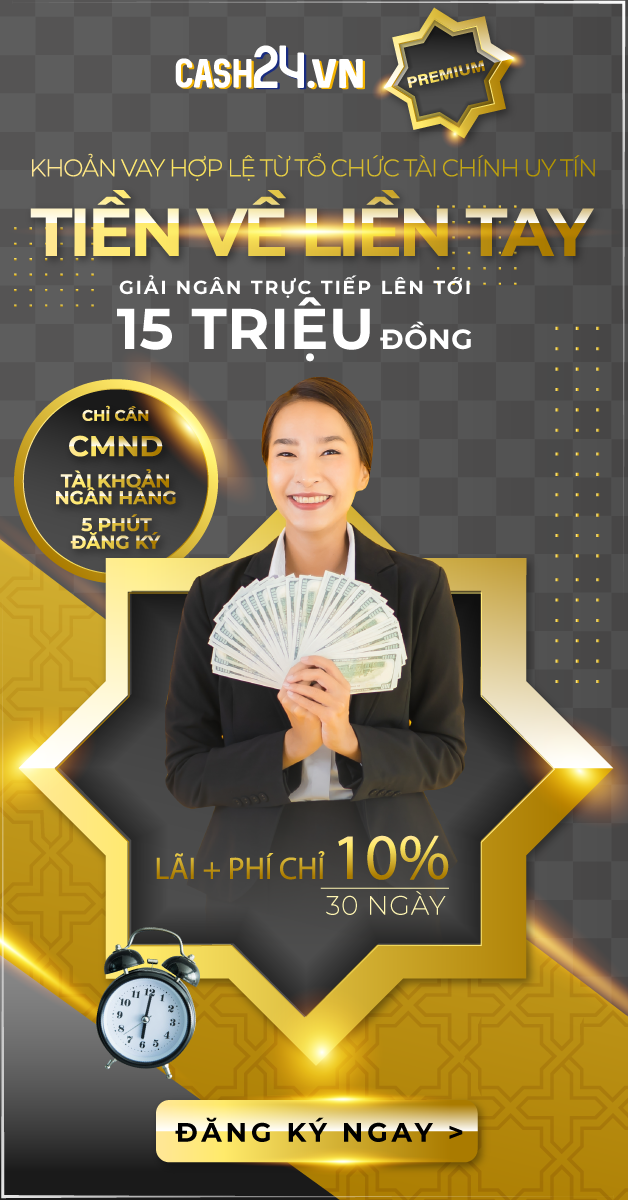 Chỉ cần CMND vay ngay 15 triệu trong 5 phút.