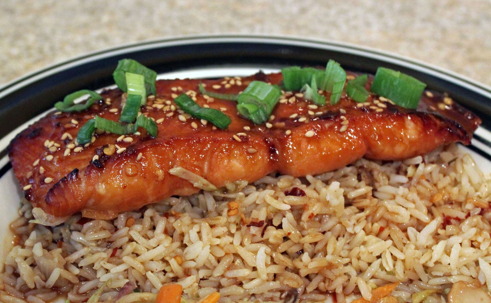 Miranda Bee Broiled Salmon with Thai Sweet Chili Glaze
