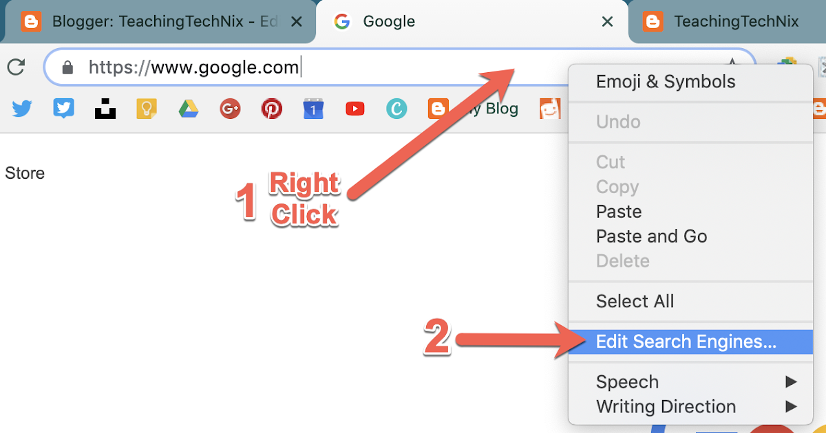 TeachingTechNix Search Google Drive or Chrome  Store from the Omnibox